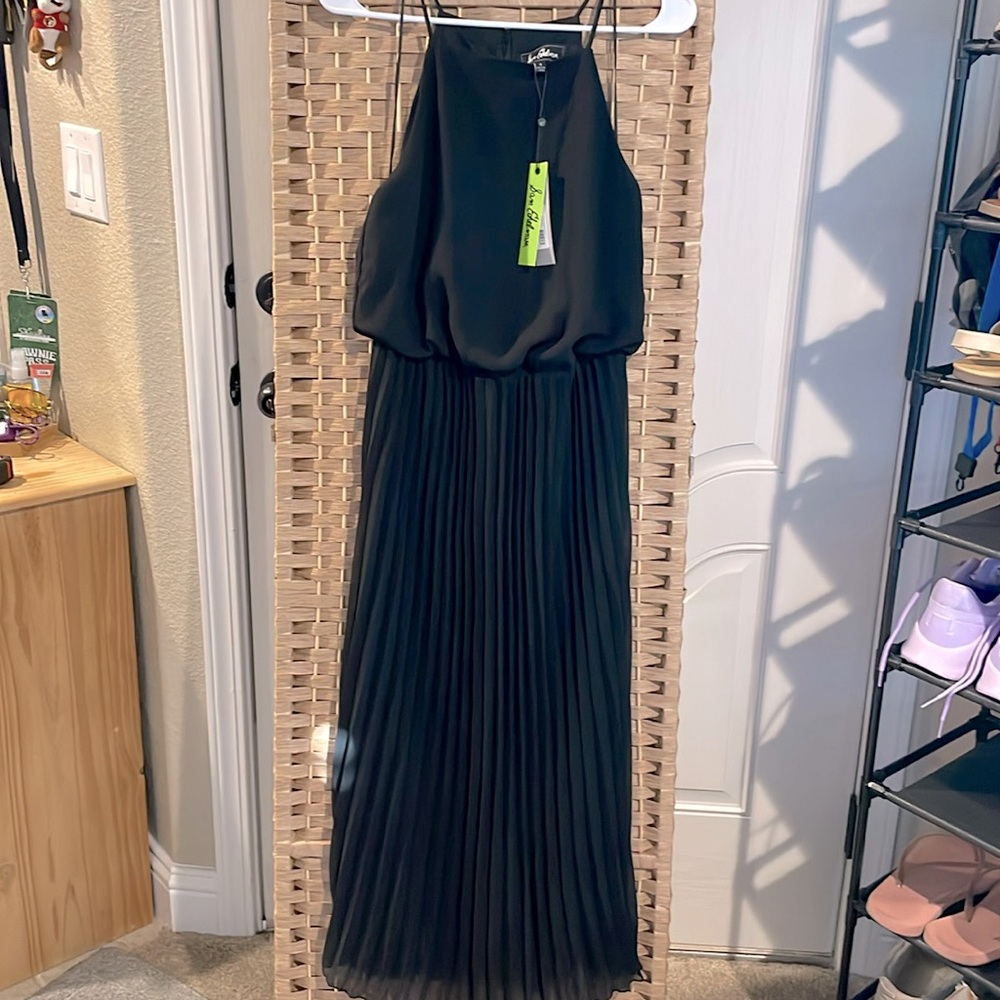 Sam Edelman Black Pleated Skirt Maxi Dress 4